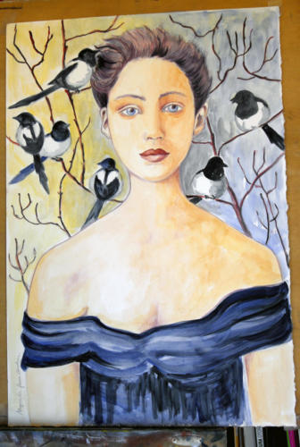 Mujer y pájaros (2018)